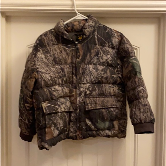 Kids Browning Goose Down Camo Jacket Lg 